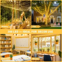 Itopfox 200 LED Warm White String Lights, 66ft Connectable Indoor Outdoor Twinkle Fairy Lights For Bedroom, Wedding, Tree, Yard, Patio, Classroom -Kitchen Chef GUEST 40124a3a 13eb 4e9b a4d6 6a69ddb35c06