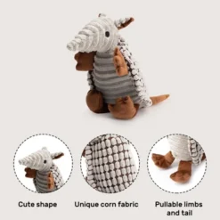 Itopfox Plush Dog Squeaky Toy Stuffed Armadillo Animal Pet Puppy Chew Toys For Small Medium Large All Breed Sizes Dogs, Gray -Kitchen Chef GUEST 404e9369 4ae1 41fd 9e00 0781a06d8926