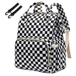 Itopfox Checkered Waterproof Diaper Backpack For Baby Girls And Moms, Large Nappy Bag With Insulated Bottle Pockets -Kitchen Chef GUEST 4125e26a 6ddc 442f 98e0 b6dacedc1542