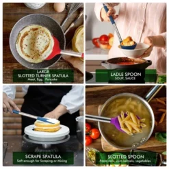 Itopfox 14-Piece Heat-Resistant Silicone Kitchen Utensil Set With Holder, Spatulas, Spoons, And More, Dishwasher Safe, BPA-Free, Multicolor -Kitchen Chef GUEST 41d143a2 52ce 40fc 847d b2a4b8c06f72