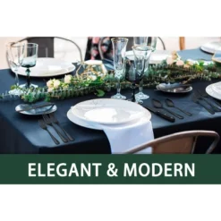 Itopfox 24-Piece Black Silverware Set With Steak Knives, Flatware Set For 4, Food-Grade Stainless Steel Tableware Cutlery Set Mirror Finished Utensil -Kitchen Chef GUEST 435db5a3 d176 40a9 9c41 305136dd104c