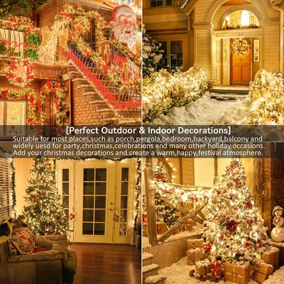 Itopfox 2-Pack 50-Count Clear Christmas Lights With White Wire, Warm White Mini String Lights For Holiday, Xmas Tree, Party, Wedding, Decorations 7 Itopfox 2-Pack 50-Count Clear Christmas Lights With White Wire, Warm White Mini String Lights For Holiday, Xmas Tree, Party, Wedding, Decorations - Image 5