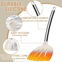 Itopfox 34-Piece Silicone Kitchen Utensil Set For Nonstick Cookware With Stainless Steel Handles, Includes Spatulas, Spoons, Tongs, & Cooking Tools -Kitchen Chef GUEST 440cf3ec e402 4075 91e4 ffe1c24936c2