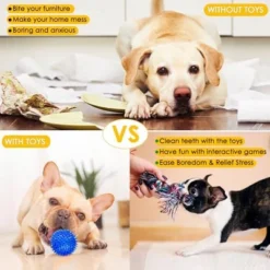 Itopfox Dog Toys 25 Pack For Fun And Teeth Cleaning, Puppy Chew Toys With Squeak Plush Toy, Squeaky Toy Balls, Tug Of War And Rope Toys For Puppy -Kitchen Chef GUEST 440f1c1b d89e 4839 98ac fe3cb024c615