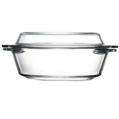 Itopfox Clear Round Glass Casserole With Lid, Microwave & Oven Safe Bakeware, Freezer & Dishwasher Friendly, Easy Grab Baking Dish 9 Itopfox Clear Round Glass Casserole With Lid, Microwave & Oven Safe Bakeware, Freezer & Dishwasher Friendly, Easy Grab Baking Dish - Image 7
