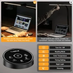 Itopfox LED Desk Lamp With Wireless Remote - Adjustable Gooseneck Architect Light For Office, Home, Study, Drafting, 5 Color Temp & Brightness Levels -Kitchen Chef GUEST 464fbf5a 25c5 4443 864d 7e817773dc60