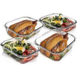 Itopfox Extra Large Glass Food Storage And Baking Containers Set With Airtight Lids, Microwave, Oven, Freezer And Dishwasher Safe -Kitchen Chef GUEST 47deaab8 d898 4b8f b762 f8d5868ab246