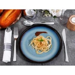 Itopfox 50 Guests Pre Rolled Silver Plastic Silverware Sets - Heavy Duty Cutlery With Napkins For Parties, Dinners & Weddings -Kitchen Chef GUEST 48909f60 0e31 4baf bd3e cd44d4323ffa