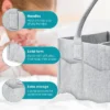 Itopfox 2-Pack Diaper Caddy Organizer With Handle, Portable Nursery Storage Bin For Baby Essentials, Grey -Kitchen Chef GUEST 48cd281d 9ff8 4cfa 8d5e 25f37240e410