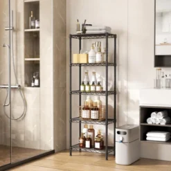 Itopfox 5-Tier Adjustable Wire Shelving Unit For Kitchen, Closet, Laundry, Bathroom, Pantry Organization With Narrow Mesh Gaps, Black -Kitchen Chef GUEST 496f2cc4 2717 4b5f 9823 dd4afc5650eb