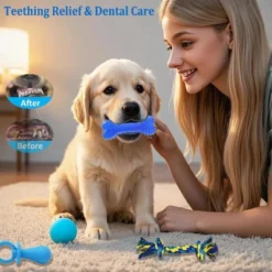 Itopfox 20 Pack Puppy Chew Toys - Blue Dog Teething Toys For Puppies, Teething Rings And Durable Ropes, Rubber Toy Bundle For Small Dogs -Kitchen Chef GUEST 49853093 a1df 4de5 9b85 7a0ff9d2e676
