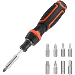 Itopfox 9-in-1 Ratcheting Screwdriver Set With Adjustable Length High-Strength Bits Phillips, Slotted, Torx, Hex, Nut Driver For Various Applications -Kitchen Chef GUEST 49bc528f 723d 48cb 892f a649f8f93608