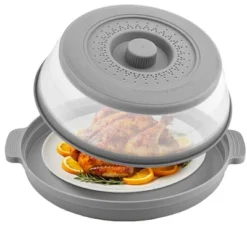Itopfox Microwave Splatter Cover With Anti-scald Base Plate, Large Plastic & Silicone Vented Collapsible Guard Lid, Plate Holder & Kitchen Colander -Kitchen Chef GUEST 49ce8d42 9d92 416d 9c50 09b5c3b9bbcf