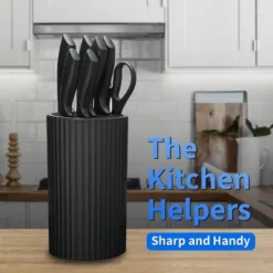 Itopfox 8-Piece Kitchen Knife Set With Block, Sharp Anti-Rust Stainless Steel Knives For Chef Santoku Bread Utility, Paring, Shears, Ergonomic Handle -Kitchen Chef GUEST 4ab22f73 5b60 423e 87f1 a0cc20889701