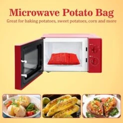 Itopfox Microwave Potato Bag For Baking, Reusable Steam Pocket Cooker For Potatoes, Corn, Bread, And Tortillas, Washable Fabric -Kitchen Chef GUEST 4b265389 6361 41c1 adae fc7efc948ad1