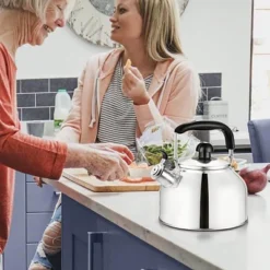 Itopfox Stainless Steel Whistling Tea Kettle For Stovetop, 2.64 QT With Cool Grip Handle, Fast Boiling For Tea, Coffee, Milk, Durable & Safe -Kitchen Chef GUEST 4bca206f 1eeb 4016 ba6a 3e12ceec3a8b