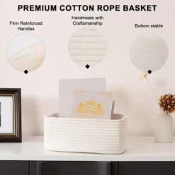 Itopfox 4 Pack Small Woven Storage Baskets For Organizing, Mini Rope Bins For Towels, Cute Decorative Closet Organizer, Baby Nursery, Gift Baskets -Kitchen Chef GUEST 4c1038f4 f1c2 410f 86d8 ee69b2303825