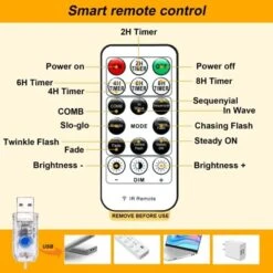 Itopfox Warm White LED Fairy Curtain String Lights With Remote Control For Wedding, Party, Home, Garden, Indoor Decorations 9 Itopfox Warm White LED Fairy Curtain String Lights With Remote Control For Wedding, Party, Home, Garden, Indoor Decorations -Kitchen Chef GUEST 4c3ee582 0d7e 4fe5 b470 a01056df5e02