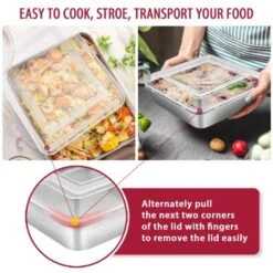 Itopfox 12-Piece Stainless Steel Bakeware Set With Lids, Includes Round Cake Pans, Square & Rectangle Baking Pans, Cookie Sheet, Loaf, Muffin, Etc. -Kitchen Chef GUEST 4d3a1a7b 4dbf 476d 9300 18c6807ce814