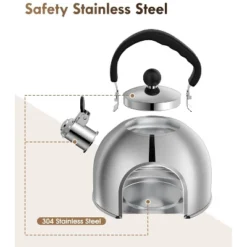 Itopfox Stainless Steel Tea Kettle For Stove Top With Efficient Heating, Audible Whistle & Safe Handle - 2 Quart Camping Kettle 15 Itopfox Stainless Steel Tea Kettle For Stove Top With Efficient Heating, Audible Whistle & Safe Handle - 2 Quart Camping Kettle -Kitchen Chef GUEST 4e680113 66f8 414b 8cc3 2bcb04e5f451