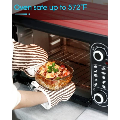 Itopfox 1 Quart Glass Square Casserole Dish With Lid, Mini Baking Dish For Single Serving, Microwave & Oven Safe, Deep Design For Spill Prevention 4 Itopfox 1 Quart Glass Square Casserole Dish With Lid, Mini Baking Dish For Single Serving, Microwave & Oven Safe, Deep Design For Spill Prevention - Image 2