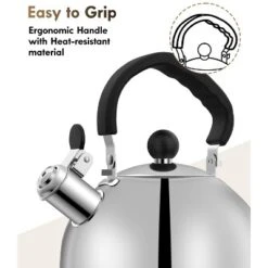 Itopfox Stainless Steel Tea Kettle For Stove Top With Efficient Heating, Audible Whistle & Safe Handle - 2 Quart Camping Kettle 12 Itopfox Stainless Steel Tea Kettle For Stove Top With Efficient Heating, Audible Whistle & Safe Handle - 2 Quart Camping Kettle -Kitchen Chef GUEST 50cd8fa6 b072 4e4f 8a56 d105d93b69da