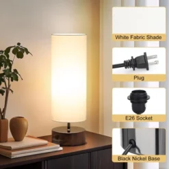 Itopfox Touch Table Lamp, 3-Way Dimmable Modern Minimalist Accent Bedside Lamp With Cylinder Fabric Shade, Night Light Nightstand Desk Lamp 16 Itopfox Touch Table Lamp, 3-Way Dimmable Modern Minimalist Accent Bedside Lamp With Cylinder Fabric Shade, Night Light Nightstand Desk Lamp -Kitchen Chef GUEST 51e69157 e012 45d4 9363 02b3405c197f
