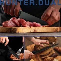 Itopfox 8-Piece Kitchen Knife Set With Block, Sharp Anti-Rust Stainless Steel Knives For Chef Santoku Bread Utility, Paring, Shears, Ergonomic Handle -Kitchen Chef GUEST 5212e8ee 999f 4671 a4f0 becdc9fae226