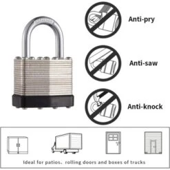 Itopfox 12-Pack Keyed Alike Nickel Plated Steel Padlocks With Keys, Secure Locks For Gates, Sheds, Cabinets, Bags, And More -Kitchen Chef GUEST 52332182 fcf8 403e 8f8c 921a353d54a8