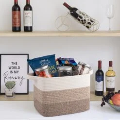 Itopfox Woven Storage Basket, Cotton Rope Basket For Toys, Towels, Bathroom, Living Room, Bedroom - Pack Of 3, Gradient Yellow -Kitchen Chef GUEST 528b7a47 603d 4b16 9512 39ccdd4b4e47