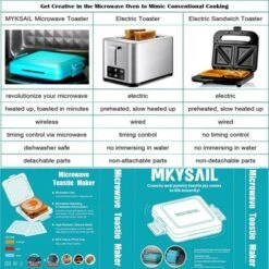 Itopfox Microwave Toaster Sandwich Maker, Waffle Maker, Panini Press, Dishwasher Safe, No Electricity, Fast Cooking, Time Saving, Portable For Travel 16 Itopfox Microwave Toaster Sandwich Maker, Waffle Maker, Panini Press, Dishwasher Safe, No Electricity, Fast Cooking, Time Saving, Portable For Travel -Kitchen Chef GUEST 5432631a 4d97 4b05 8d4a ddde1518363e