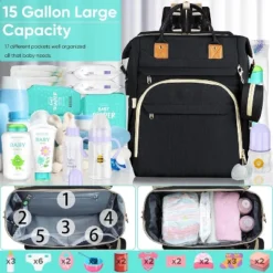 Itopfox Large Capacity Diaper Backpack With USB Port, Waterproof & Foldable Baby Travel Bag For Parents, Black -Kitchen Chef GUEST 54919109 2863 419e 8cfb 9552bc113e9a