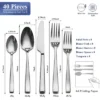 Itopfox 40 Piece Silverware Set Service For 8, Premium Stainless Steel Cutlery Set Mirror Polished Flatware Sets Heavy Duty And Solid, Modern Kitchen -Kitchen Chef GUEST 54a0ce54 fd05 45f3 ab59 9d551edea2f0