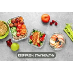 Itopfox 24-Piece Glass Food Storage Containers With Snap Locking Lids, Airtight Meal Prep Containers For Microwave, Oven, Freezer & Dishwasher -Kitchen Chef GUEST 54f307e5 1f0d 4baa 81d5 72dc2e125009