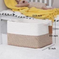 Itopfox Cotton Rope Woven Storage Basket With Handles For Organizing Toys, Books, And Clothes - Decorative Soft Basket For Living Room, Bathroom -Kitchen Chef GUEST 54f66d37 ca01 4bf0 8c9d a85792aa48d7
