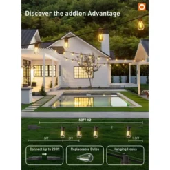 Itopfox 100FT LED Outdoor String Lights With Remote, Dimmable Patio Lights, Timer & 3 Lighting Modes, 32 Shatterproof Edison Bulbs, Waterproof -Kitchen Chef GUEST 55bb56e0 59de 4714 9676 27850093a099
