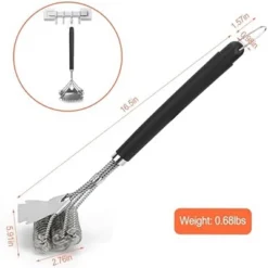 Itopfox Grill Brush With Scraper, BBQ Grill Brush With Handle, Stainless Steel Grill Grate Cleaner, Safe Grill Accessories For Grill/Smoker/Gas, Etc. -Kitchen Chef GUEST 55ec58a1 00eb 4a80 b04c 5b0eca3ad830