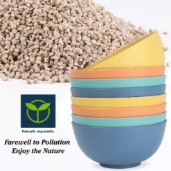 Itopfox 8-Piece Wheat Straw Cereal Bowls Set, Unbreakable & Lightweight, Microwave & Dishwasher Safe, Ideal For Soup, Salad, Oatmeal, And More -Kitchen Chef GUEST 56317171 8e36 48ef a601 5a24a2158bf0