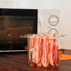 Itopfox Microwave Bacon Cooker With Cover, 2-in-1 Glass Cooking Pot, Microwavable Bacon Grill With Silicone Lid, Easy Clean -Kitchen Chef GUEST 5649991f 2a8d 485e a904 c14d626a456a