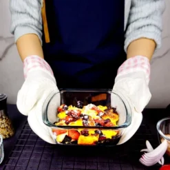 Itopfox 1QT Square Glass Baking Dish With Leak-Proof Lid, Oven & Microwave Safe, Perfect For Baking, Roasting & Storing Food, Ideal For Meal Prep -Kitchen Chef GUEST 57f89073 bff9 4a67 b46f 3e798a89e175