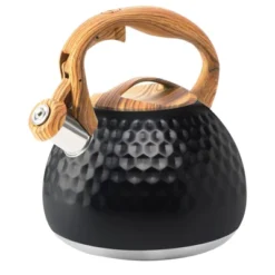 Itopfox Stainless Steel Whistling Tea Kettle With Wood Handle For Stovetop, 3.2 Qt Capacity, Suitable For Gas & Electric Cooktops, Black -Kitchen Chef GUEST 595044c2 0428 4ca7 9bee 7f75f269272d