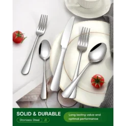 Itopfox 20-Piece Stainless Steel Flatware Set For 4, Mirror Polished Cutlery Utensil Set With Knife Fork Spoon Dishwasher Safe For Home & Restaurant -Kitchen Chef GUEST 596ff2e0 a9fe 48ef 83f1 a6f857f952a7