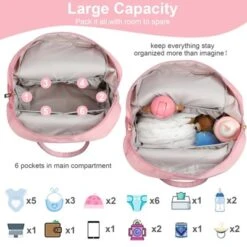 Itopfox Large Capacity Multifunctional Diaper Backpack For Travel & Hospital Use With Multiple Pockets - Pink -Kitchen Chef GUEST 5973d351 4a17 4f13 862b b7be746c39c6