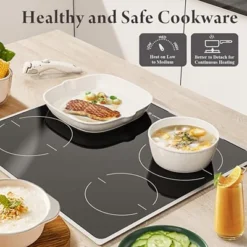 Itopfox 19-Piece Non-Stick Ceramic Cookware Set With Removable Handles, Induction Safe, Oven & Dishwasher Safe, PFAS/PTFE/PFOA Free, Cream White -Kitchen Chef GUEST 59a7e53c 73d0 45d8 935c b3f87b25ff82