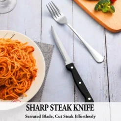 Itopfox 24-Piece Stainless Steel Silverware Set With Steak Knives, Mirror Polished Flatware For 4, Dishwasher Safe Cutlery Set For Home Kitchen -Kitchen Chef GUEST 5a8bc0d8 1fba 413c 9758 eee6fa41678d