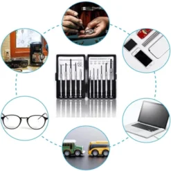 Itopfox 11PCS Mini Precision Screwdriver Set, Small Tools With Flathead And Phillips Kit, Magnetic Repair Tool For Jewelry, Watch, IPhone, Toys