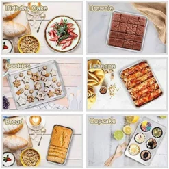 Itopfox Stainless Steel Bakeware Set, 11-Piece Toaster Oven Baking Pan Set With Lasagna, Cake, Loaf & Muffin Pans, Dishwasher Safe -Kitchen Chef GUEST 5c7bc505 17f5 4775 92b2 e54ad5cbe132