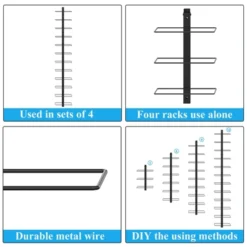 Itopfox 12 Bottle Wall-Mounted Wine Rack, Detachable Storage Organizer Used As One Or Four, DIY Wall Hanging Bottle Holder For Dining Room, Bar -Kitchen Chef GUEST 5d9a05a5 c7ee 4b53 8c57 87538ae974af