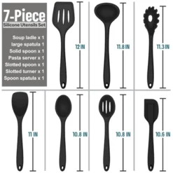 Itopfox 7-Piece Silicone Cooking Utensils Set, Heat Resistant Kitchen Tools With Spatula, Ladle, Spoon & Pasta Server For Non-Stick Cookware 11 Itopfox 7-Piece Silicone Cooking Utensils Set, Heat Resistant Kitchen Tools With Spatula, Ladle, Spoon & Pasta Server For Non-Stick Cookware -Kitchen Chef GUEST 5dc30a07 0947 4baa 8e33 3ca479b20f7b