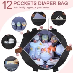 Itopfox Large Waterproof Diaper Bag Tote With Pacifier Case, Shoulder Straps & Stroller Clips For Moms And Dads, Black -Kitchen Chef GUEST 5e00cd72 8c99 45bc 89d9 5623f48c5931